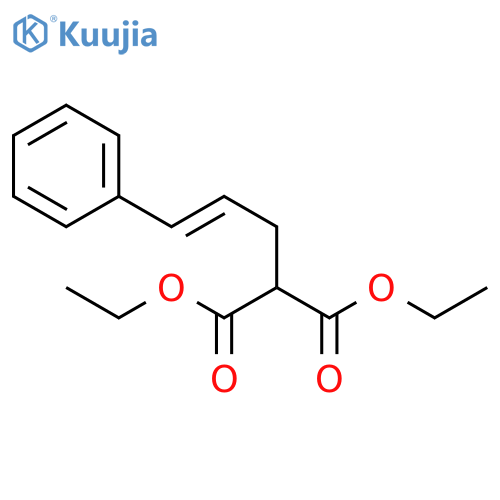 Propanedioic acid, [(2E)-3-phenyl-2-propenyl]-, diethyl ester structure