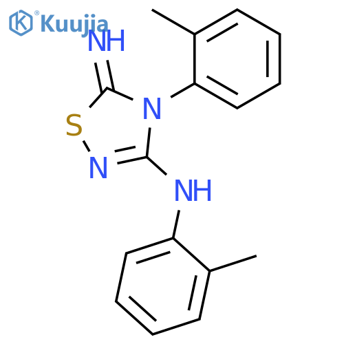 1,2,4-THIADIAZOL-3-AMINE, 4,5-DIHYDRO-5-IMINO-N,4-BIS(2-METHYLPHENYL)- structure