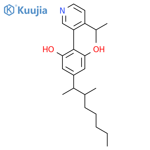 1,3-Benzenediol, 5-(1,2-dimethylheptyl)-2-[4-(1-methylethyl)-3-pyridinyl]- structure