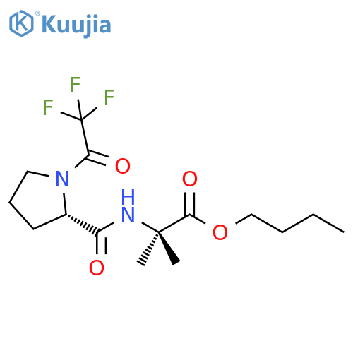 Alanine, 2-methyl-N-[1-(trifluoroacetyl)-L-prolyl]-, butyl ester structure