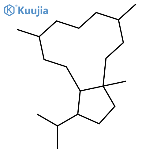 3a,6,10-trimethyl-1-(propan-2-yl)tetradecahydrocyclopenta[11]annulene structure