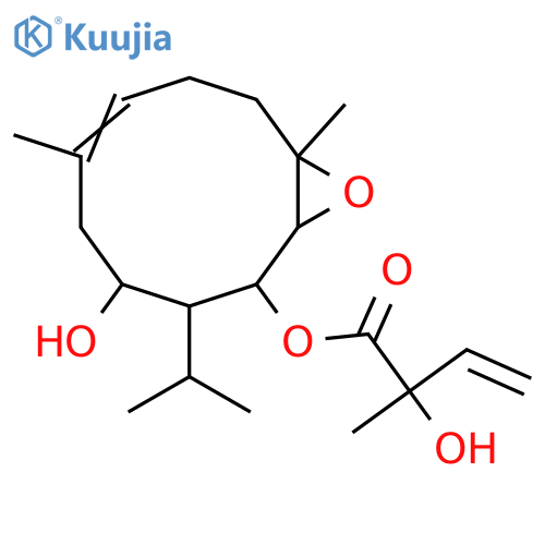 4,5-Epoxy-1(10)-germacrene-6,8-diol; (1(10)E,4β,5α,6β,8α)-form, 6-O-(2-Hydroxy-2-methyl-3-butenoyl) structure