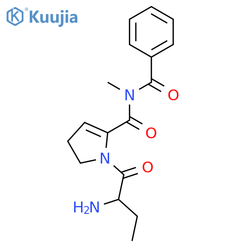 L-Prolinamide, N-benzoyl-2,3-didehydro-2-aminobutanoyl-N-methyl- structure