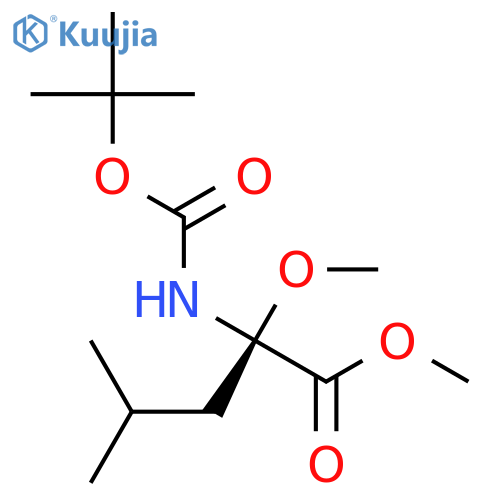 LEUCINE, N-[(1,1-DIMETHYLETHOXY)CARBONYL]-2-METHOXY-, METHYL ESTER structure