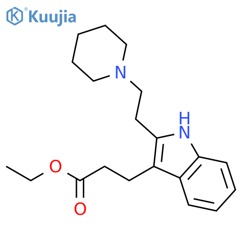 1H-INDOLE-3-PROPANOIC ACID, 2-[2-(1-PIPERIDINYL)ETHYL]-, ETHYL ESTER structure
