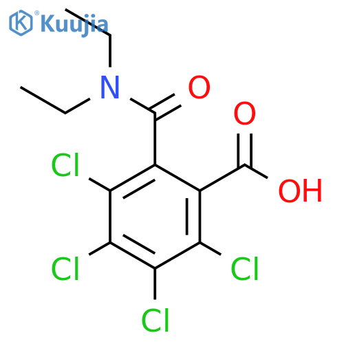 Benzoic acid,2,3,4,5-tetrachloro-6-[(diethylamino)carbonyl]- structure