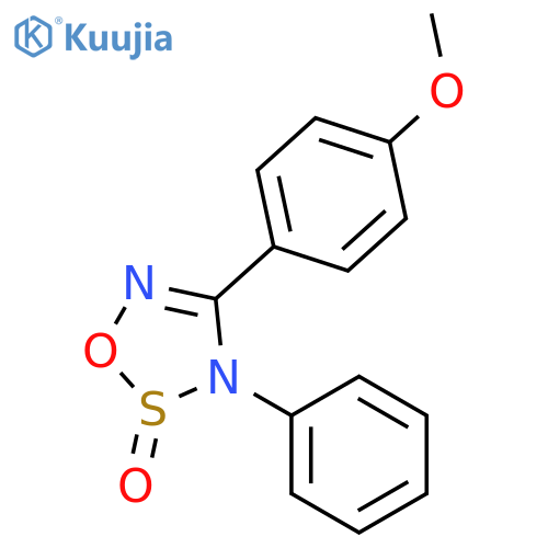 3H-1,2,3,5-Oxathiadiazole, 4-(4-methoxyphenyl)-3-phenyl-, 2-oxide structure