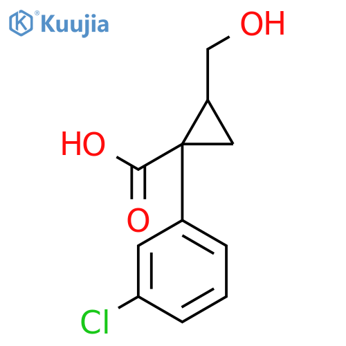 Cyclopropanecarboxylic acid, 1-(3-chlorophenyl)-2-(hydroxymethyl)- structure