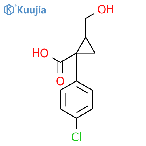 CYCLOPROPANECARBOXYLIC ACID, 1-(4-CHLOROPHENYL)-2-(HYDROXYMETHYL)- structure