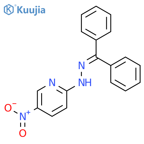 Methanone, diphenyl-,(5-nitro-2-pyridinyl)hydrazone (9CI) structure