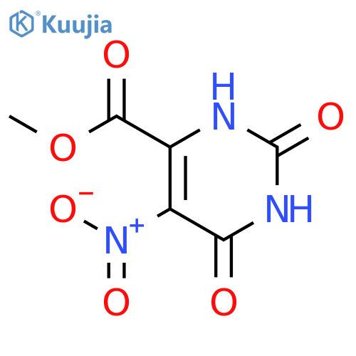 Methyl 5-nitro-2,6-dioxo-1,2,3,6-tetrahydropyrimidine-4-carboxylate structure