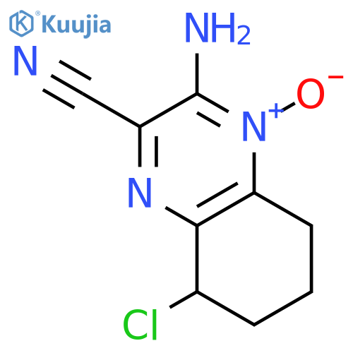 2-QUINOXALINECARBONITRILE, 3-AMINO-8-CHLORO-5,6,7,8-TETRAHYDRO-, 4-OXIDE structure