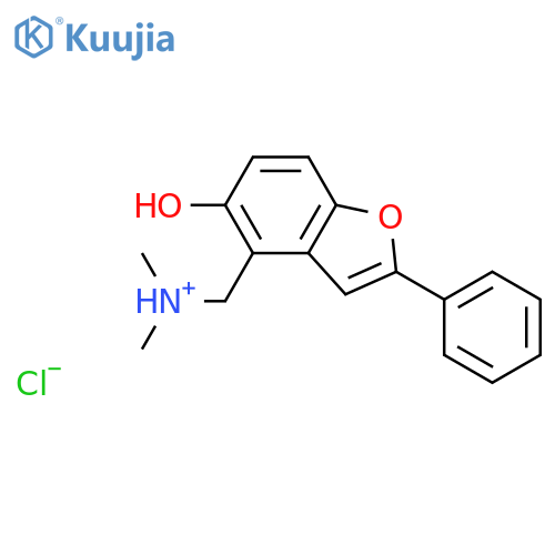 (5-hydroxy-2-phenyl-1-benzofuran-4-yl)-N,N-dimethylmethanaminium chloride structure