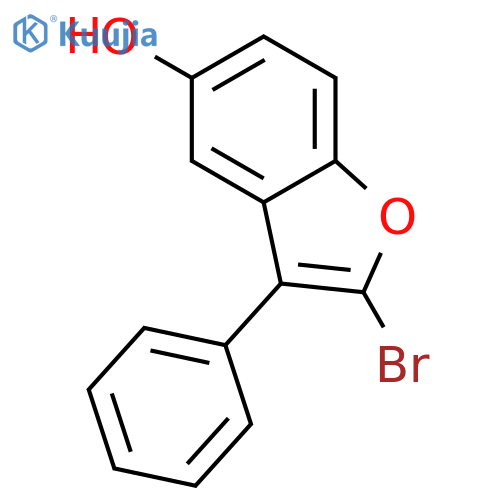 5-BENZOFURANOL, 2-BROMO-3-PHENYL- structure