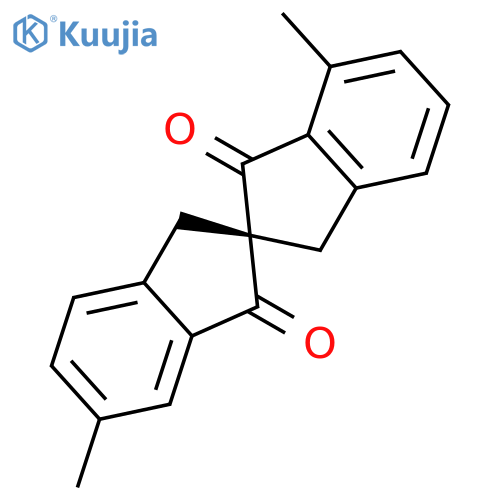 2,2'-SPIROBI[2H-INDENE]-1,1'(3H,3'H)-DIONE, 6,7'-DIMETHYL-, (R)- structure