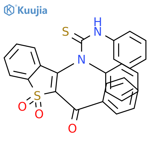 Thiourea, N-(2-benzoyl-1,1-dioxidobenzo[b]thien-3-yl)-N,N'-diphenyl- structure