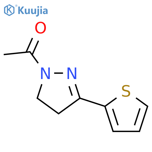 1H-PYRAZOLE, 1-ACETYL-4,5-DIHYDRO-3-(2-THIENYL)- structure