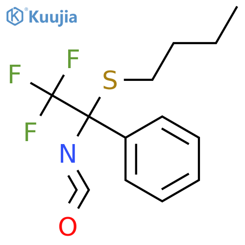 Benzene, [1-(butylthio)-2,2,2-trifluoro-1-isocyanatoethyl]- structure