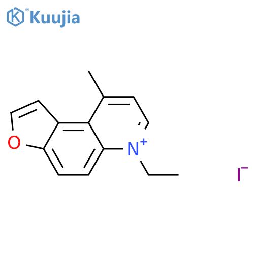 Furo[3,2-f]quinolinium, 6-ethyl-9-methyl-, iodide structure