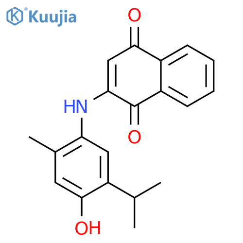 2-(4-hydroxy-2-methyl-5-propan-2-ylanilino)naphthalene-1,4-dione structure