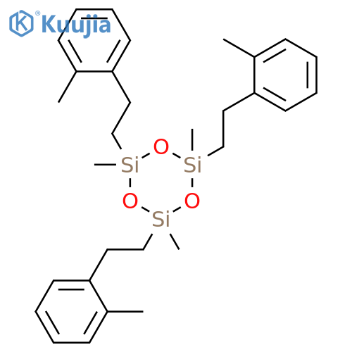 CYCLOTRISILOXANE, 2,4,6-TRIMETHYL-2,4,6-TRIS[2-(METHYLPHENYL)ETHYL]- structure