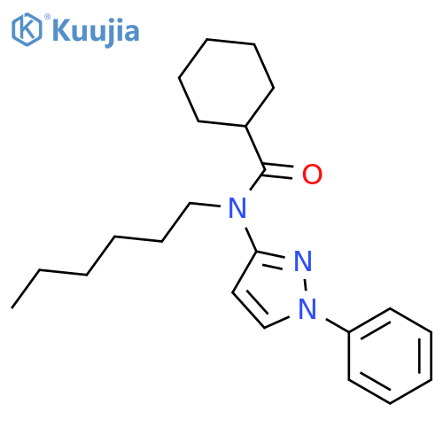 Cyclohexanecarboxamide, N-hexyl-N-(1-phenyl-1H-pyrazol-3-yl)- structure