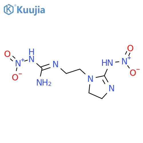 2-[2-(2-nitramido-4,5-dihydroimidazol-1-yl)ethyl]-1-nitroguanidine structure