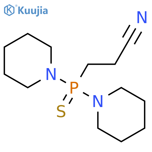 PIPERIDINE, 1,1'-[(2-CYANOETHYL)PHOSPHINOTHIOYLIDENE]BIS- structure
