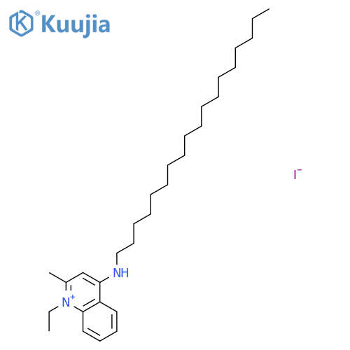 Quinolinium, 1-ethyl-2-methyl-4-(octadecylamino)-, iodide structure