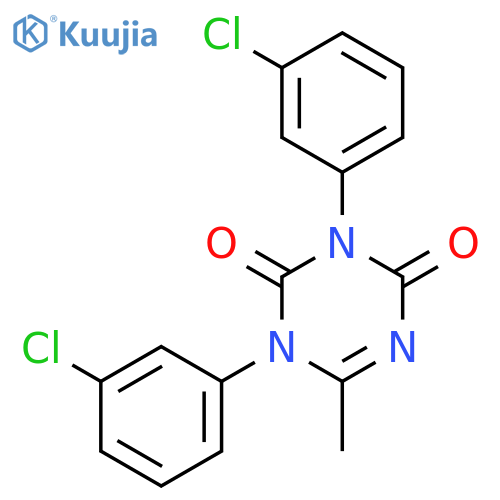 1,3,5-TRIAZINE-2,4(1H,3H)-DIONE, 1,3-BIS(3-CHLOROPHENYL)-6-METHYL- structure