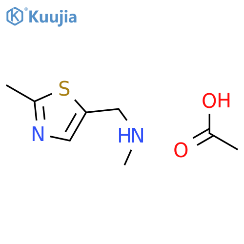 5-Thiazolemethanamine, N,2-dimethyl-, monoacetate structure
