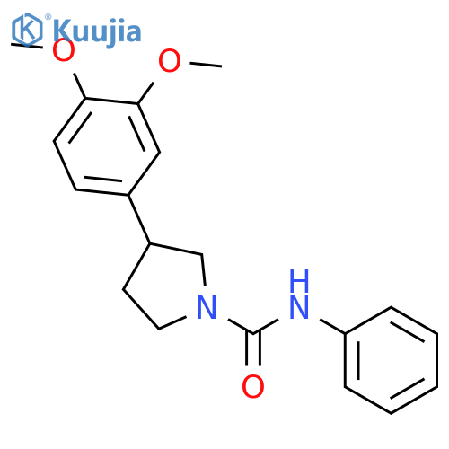 1-Pyrrolidinecarboxamide, 3-(3,4-dimethoxyphenyl)-N-phenyl- structure