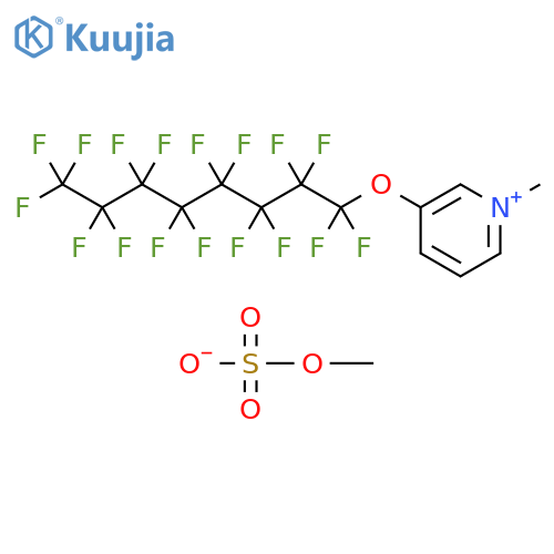 Pyridinium, 3-[(1,1,2,2,3,3,4,4,5,5,6,6,7,7,8,8,8-heptadecafluorooctyl)oxy]-1-methyl-, methyl sulfate (1:1) structure