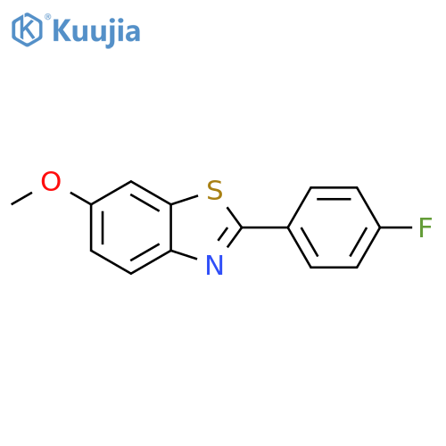 Benzothiazole, 2-(4-fluorophenyl)-6-methoxy- structure