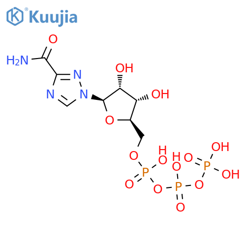 1H-1,2,4-Triazole-3-carboxamide,1-[5-O-[hydroxy[[hydroxy(phosphonooxy)phosphinyl]oxy]phosphinyl]-b-D-ribofuranosyl]- structure