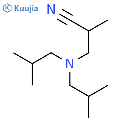 3-[Bis(2-methylpropyl)amino]-2-methylpropanenitrile structure
