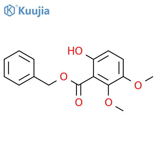 2,3-dimethoxy-6-hydroxybenzoic acid, phenylmethyl ester structure