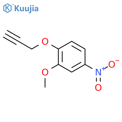 Benzene, 2-methoxy-4-nitro-1-(2-propynyloxy)- structure