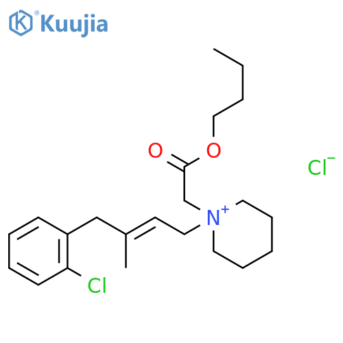 1-(2-butoxy-2-oxoethyl)-1-[(2E)-4-(2-chlorophenyl)-3-methylbut-2-en-1-yl]piperidinium chloride structure