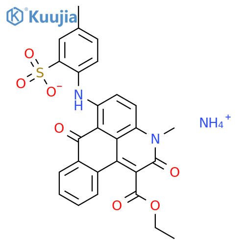ammonium 1-ethyl 2,7-dihydro-3-methyl-6-[(4-methyl-2-sulphonatophenyl)amino]-2,7-dioxo-3H-dibenz[f,ij]isoquinoline-1-carboxylate structure
