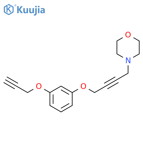 Morpholine, 4-[4-[3-(2-propynyloxy)phenoxy]-2-butynyl]- structure