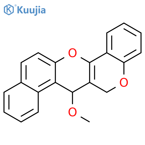 6H,7H-Naphtho[1',2':5,6]pyrano[3,2-c][1]benzopyran, 7-methoxy- structure