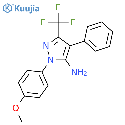 1H-Pyrazol-5-amine, 1-(4-methoxyphenyl)-4-phenyl-3-(trifluoromethyl)- structure