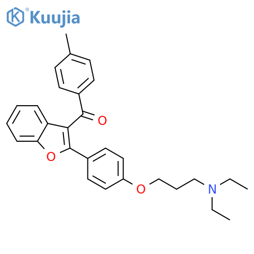 Methanone,[2-[4-[3-(diethylamino)propoxy]phenyl]-3-benzofuranyl](4-methylphenyl)- structure