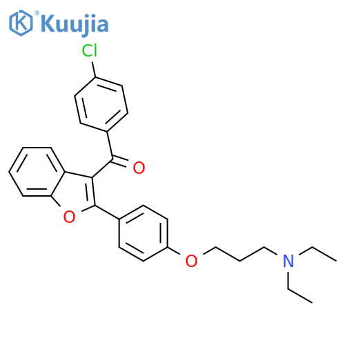 Methanone,(4-chlorophenyl)[2-[4-[3-(diethylamino)propoxy]phenyl]-3-benzofuranyl]- structure