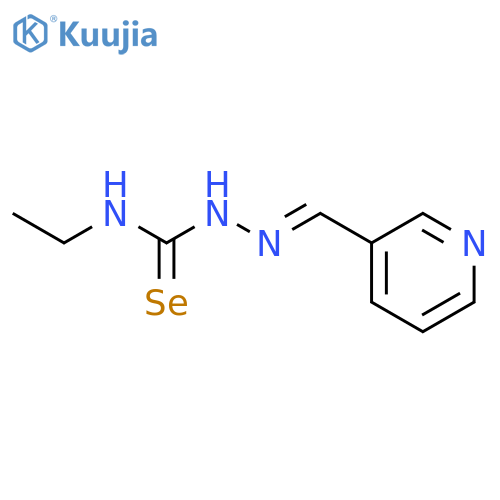HYDRAZINECARBOSELENOAMIDE, N-ETHYL-2-(3-PYRIDINYLMETHYLENE)- structure