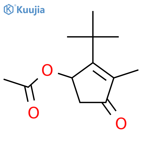 2-Cyclopenten-1-one, 4-(acetyloxy)-3-(1,1-dimethylethyl)-2-methyl- structure