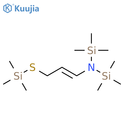 Silanamine,1,1,1-trimethyl-N-(trimethylsilyl)-N-[3-[(trimethylsilyl)thio]-1-propenyl]-,(E)- structure