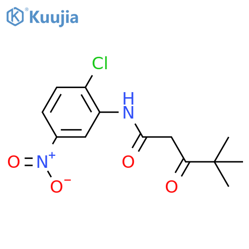 N-(2-chloro-5-nitrophenyl)-4,4-dimethyl-3-oxopentanamide structure
