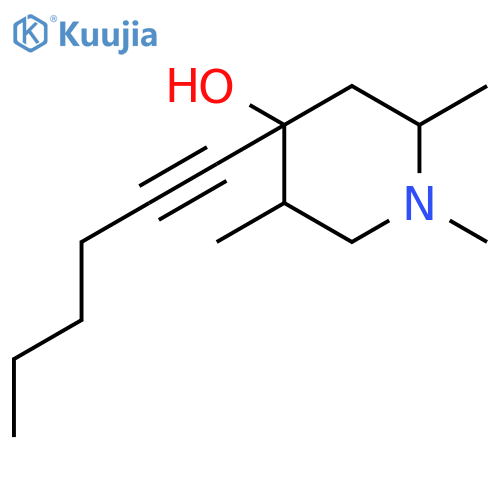 4-Piperidinol, 4-(1-hexynyl)-1,2,5-trimethyl- structure